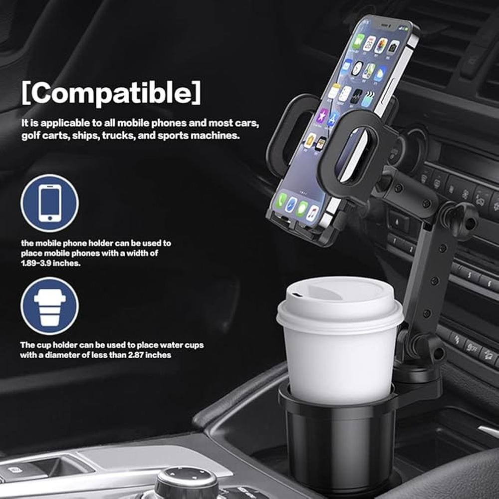 Car Cup Holder Phone Mount: Universal Auto Cell Phone Stand – Packaging