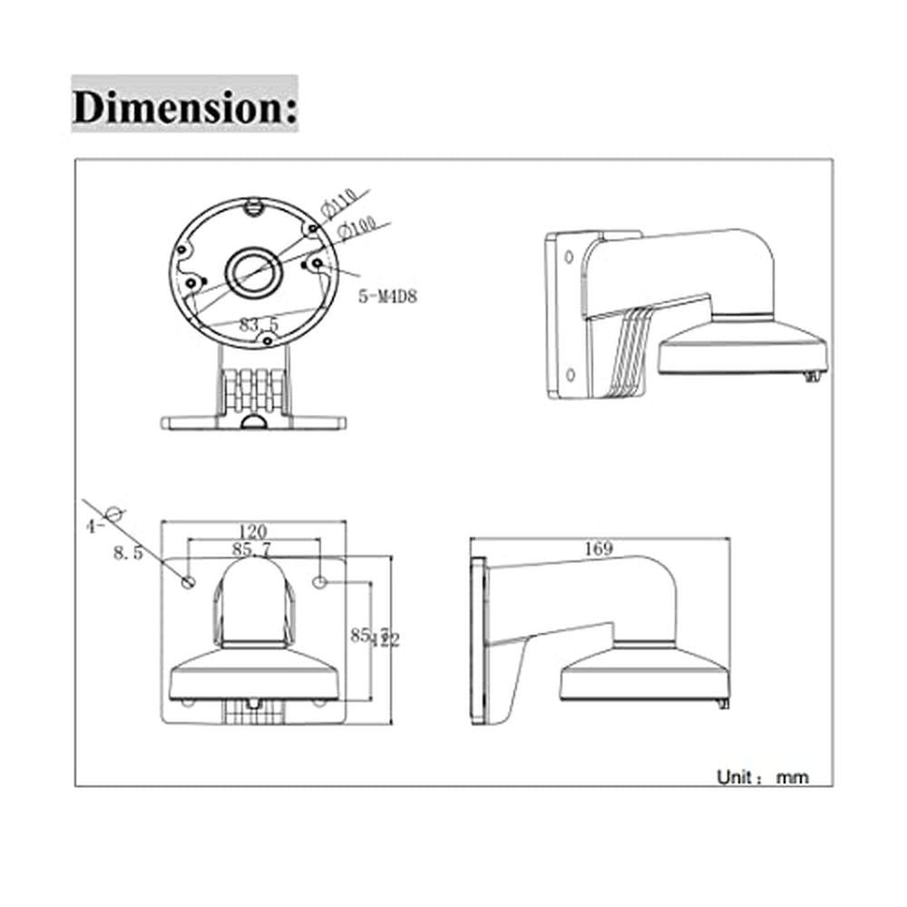 Guangstar DS-1272ZJ-110 Wall Mount Bracket – Packaging