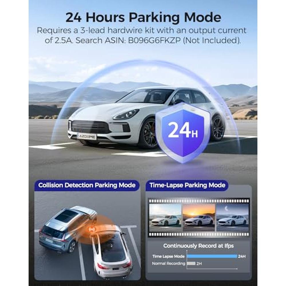 Dash Camera: AZDOME M550 Pro 5G WiFi 3-Channel Dash Cam – Packaging