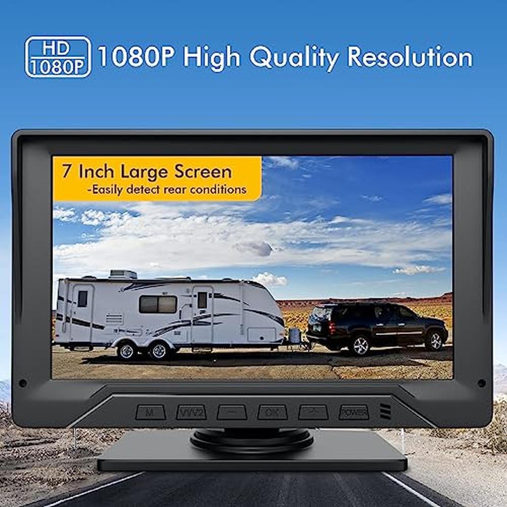 Camera Backup: Dual RV Backup Camera Plug and Play 7 Backup – Packaging