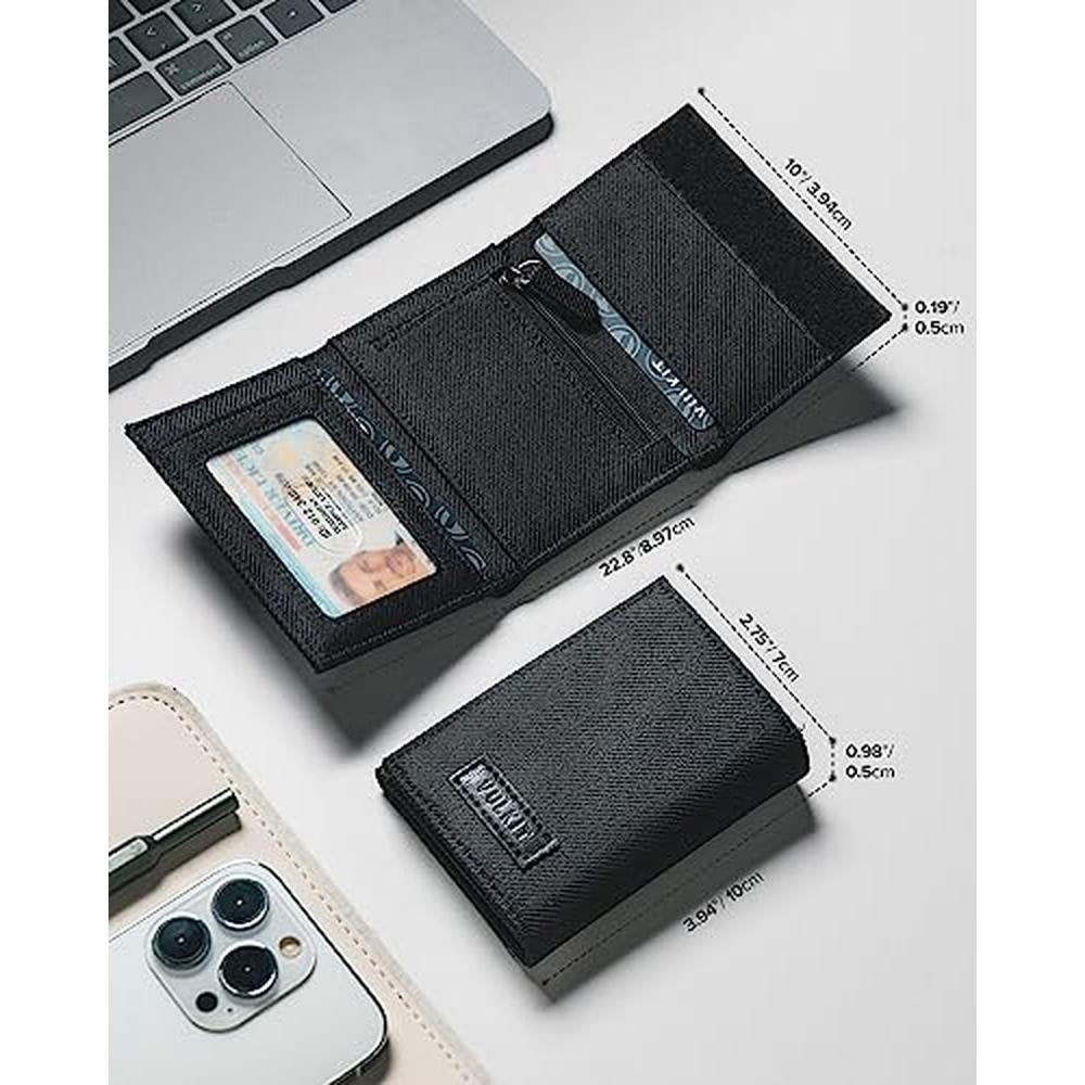 Vulkit Wallet: VULKIT Trifold Canvas Wallet Slim Credit – Packaging