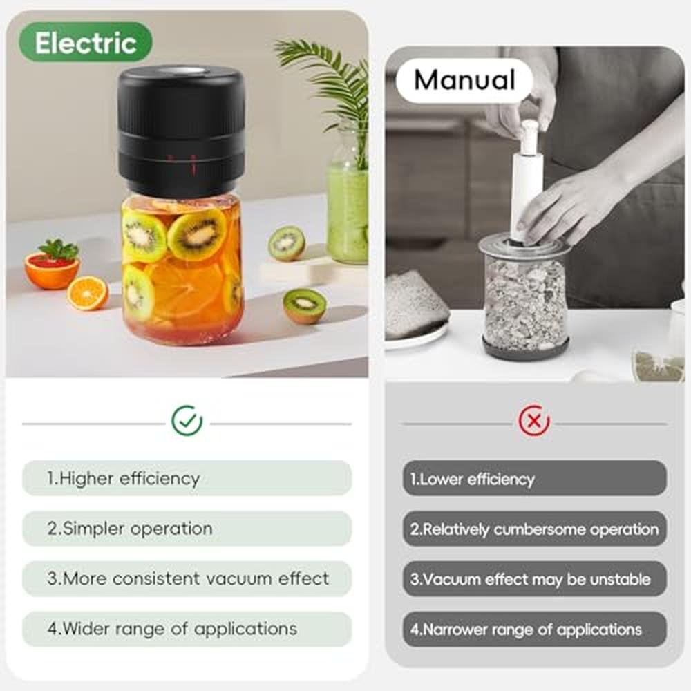 Mason Jar Vacuum Sealer Kit: Wothfav Electric Sealer for – Packaging