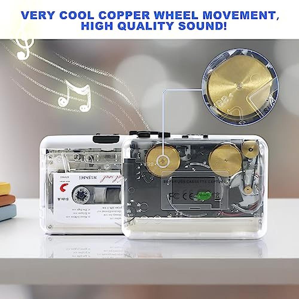 Cassette Tape Player: Auto Reverse Clear Stereo Cassette – Packaging