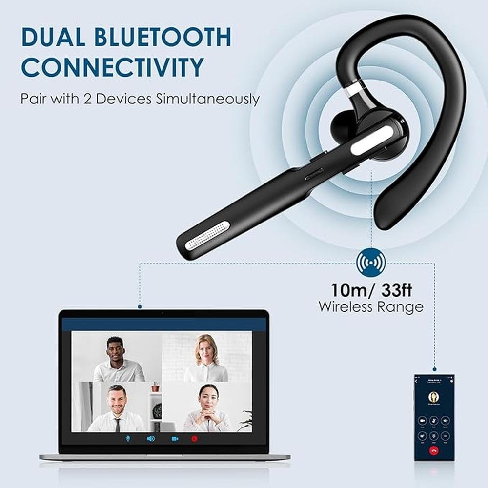 Bluetooth Headset: Wireless Bluetooth Earpiece V5.0 – Packaging