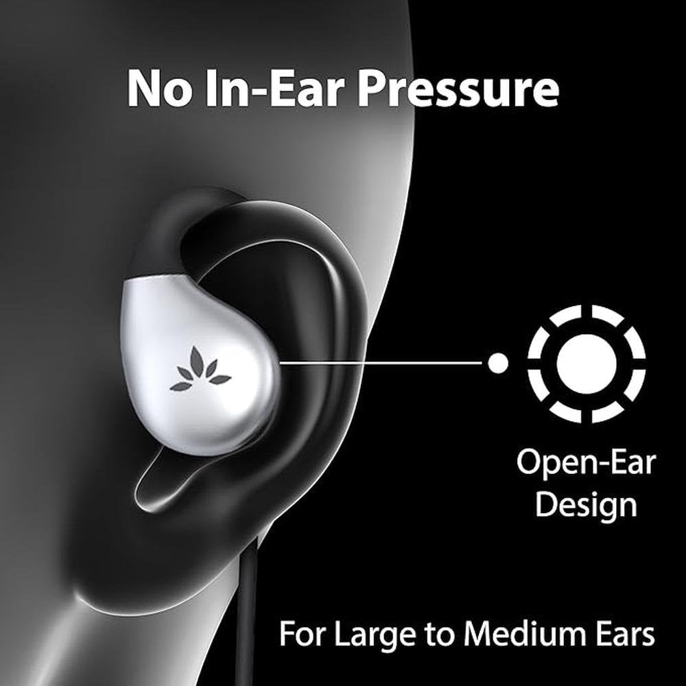 Avantree Resolve (Large) Wired Open-Ear Earbuds w/Mic & – Packaging