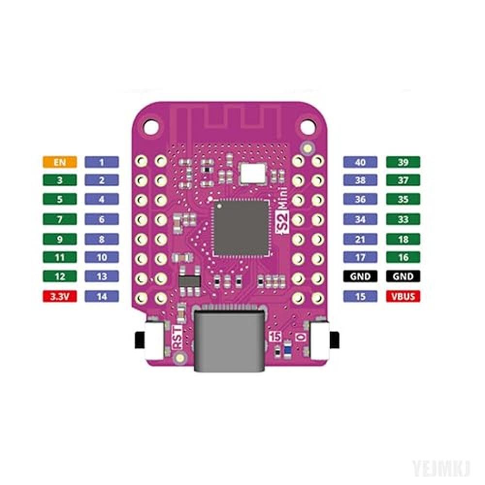 ESP32 YEJMKJ: YEJMKJ 10pcs ESP32 S2 Mini V1.0.0 WiFi Board – Packaging