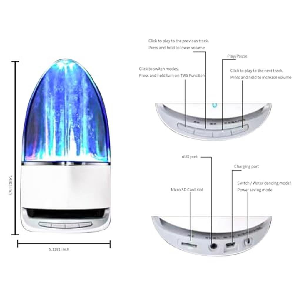 Speaker Throlx: THROLX Water Dancing Speaker Bluetooth – In Use