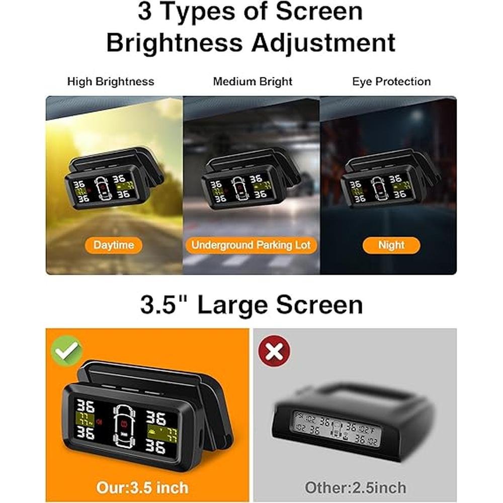 Tire Pressure: Upgrade Detached Bracket Wireless Solar TPMS – Packaging
