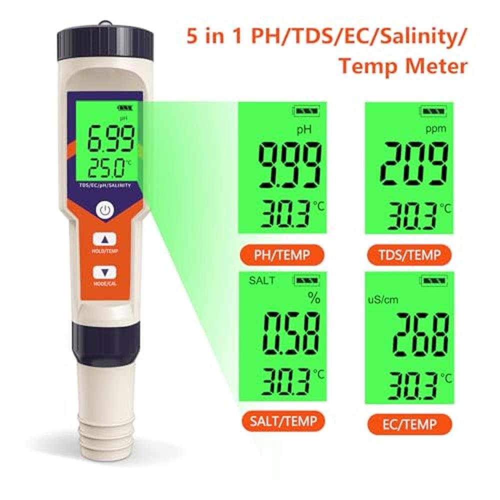 Precision Water Testing: GISNPA 5-in-1 PH Meter for Water – Packaging