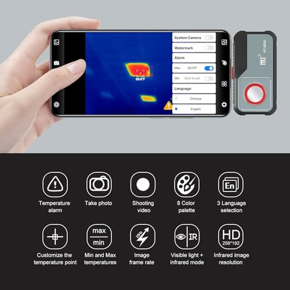 Thermal Camera 256X192 IR Resolution HT-203U Thermal Imager – Packaging