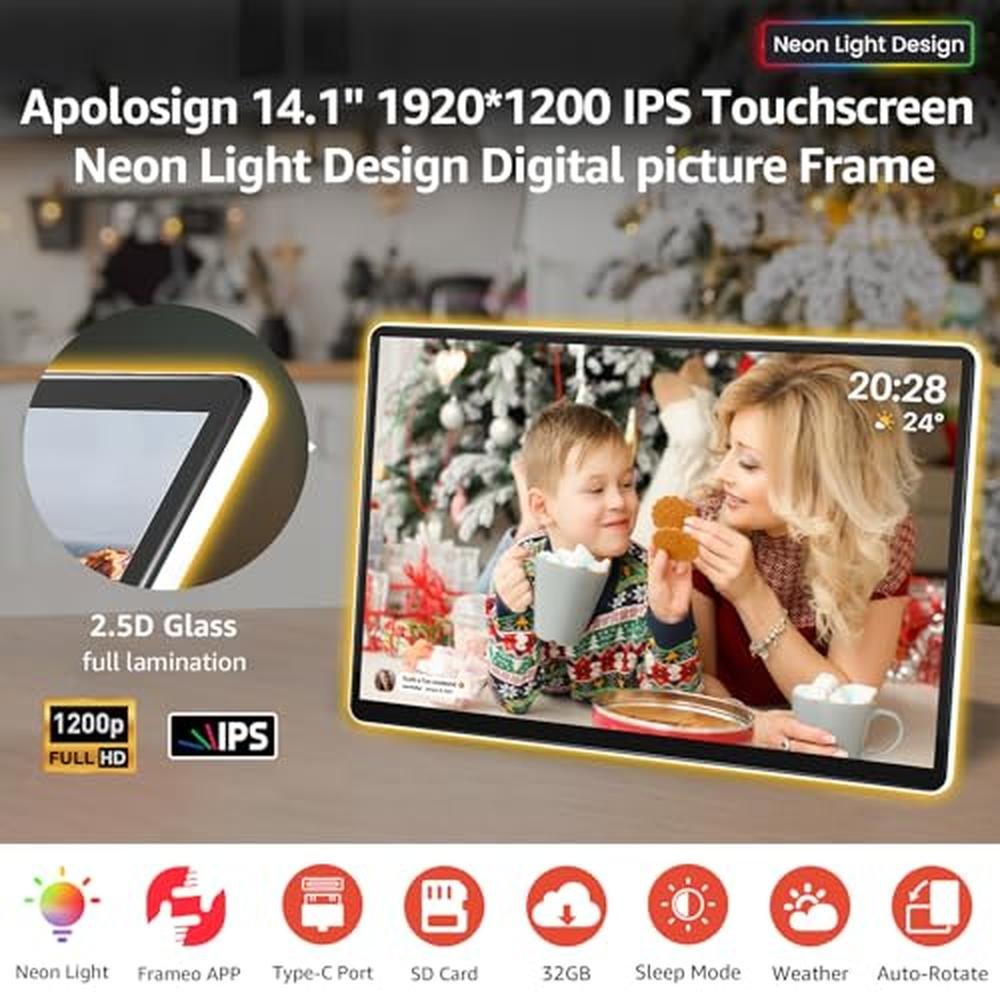 Digital Frame: ApoloSign Neon Light 14.2K FHD Display AI – Packaging
