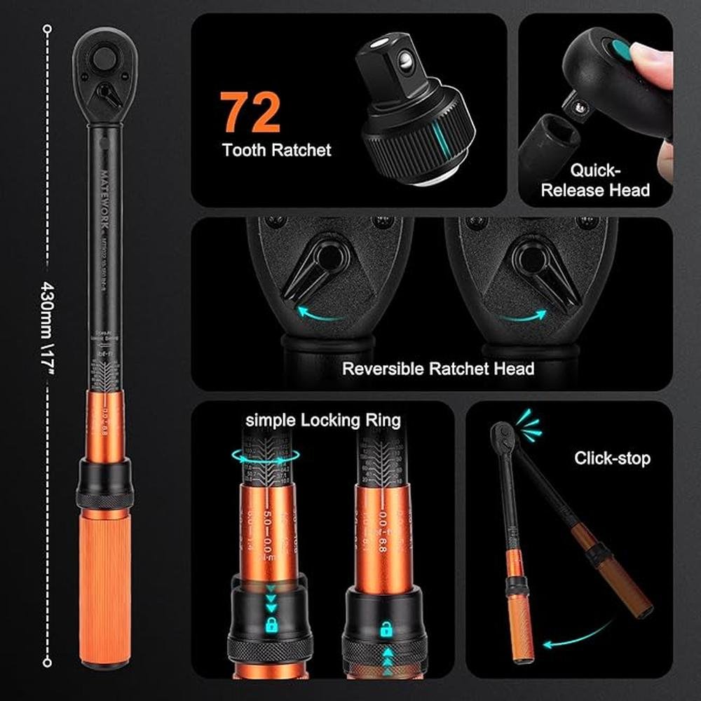 Torque Wrench: 1-2 Inch Drive Torque Wrench Set 22pcs – Packaging