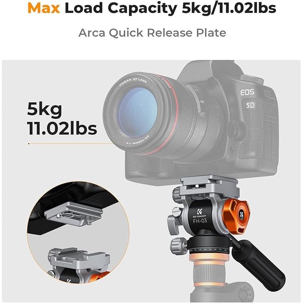 Fluid Head: K-F Concept FH-03 Silky Smooth Stable Tripod – Packaging