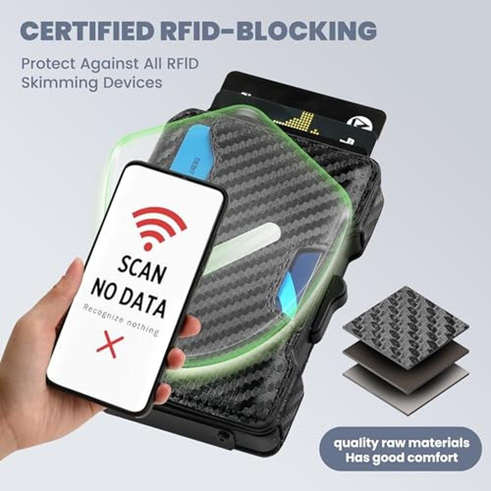 Airzoo Wallet for Men: RFID Blocking Slim Mens Wallet with – Packaging