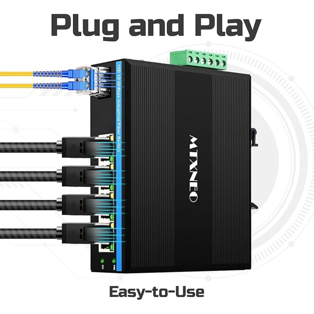 Industrial 4Ports Gigabit SFP Fiber Switch Din Rail Mounted – Packaging