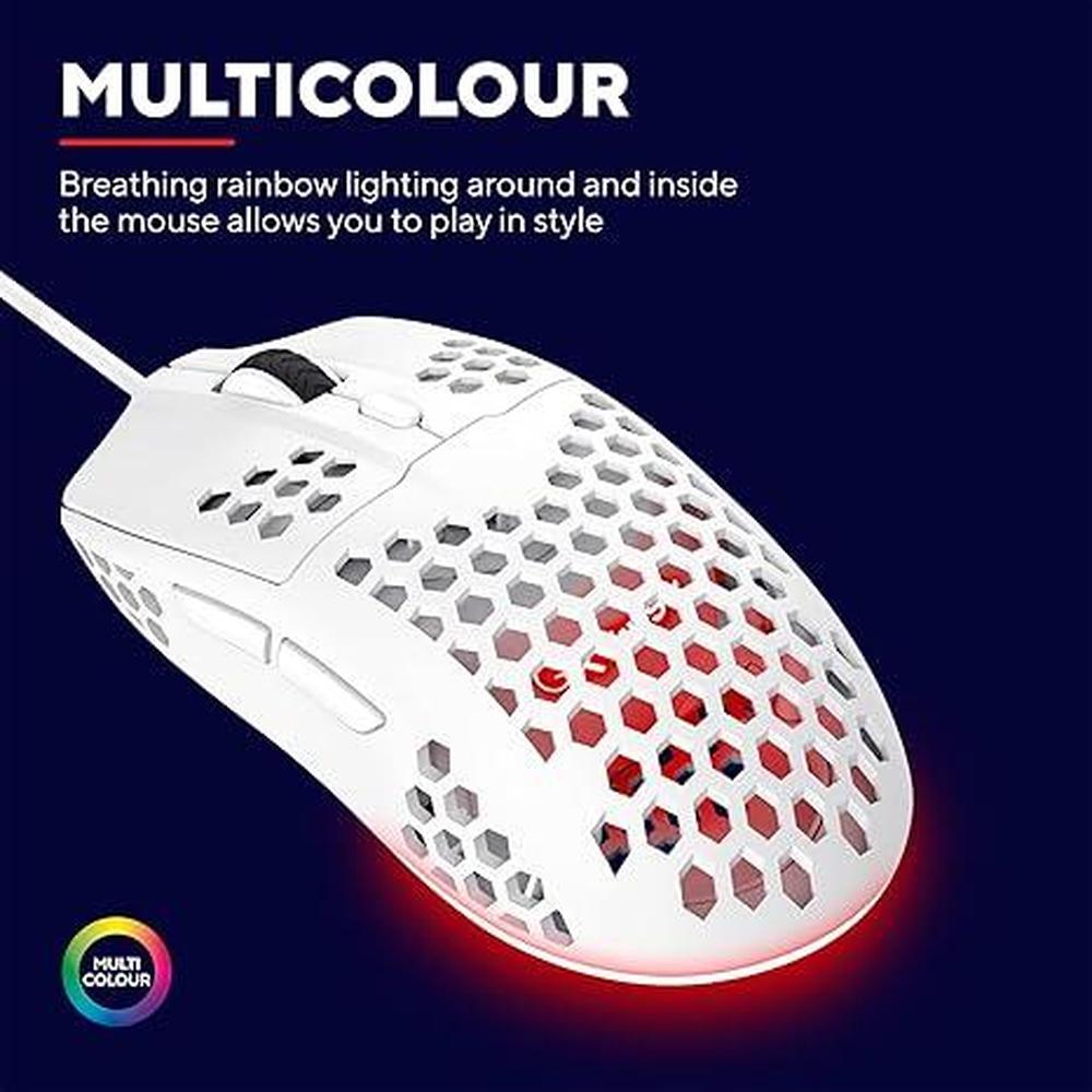 Mouse Gaming: GXT 928W Helox White Superlight USB Wired – Packaging