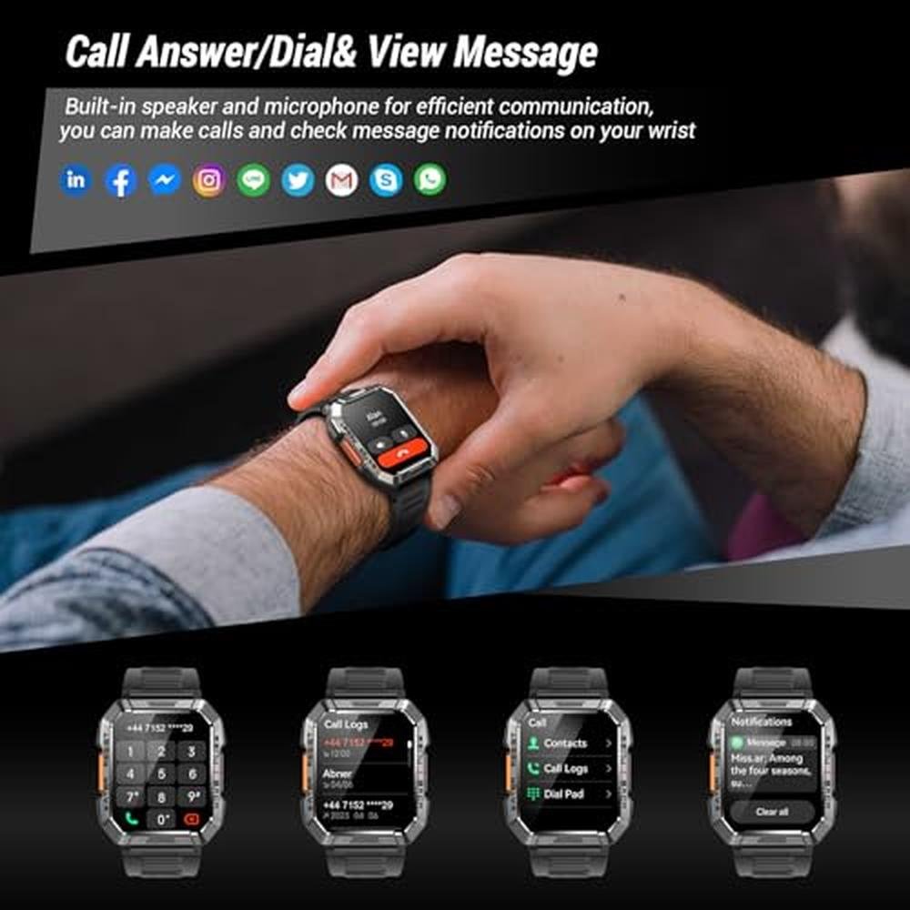 Watch 100: Military Smart Watch for Men 2.01'' – Packaging