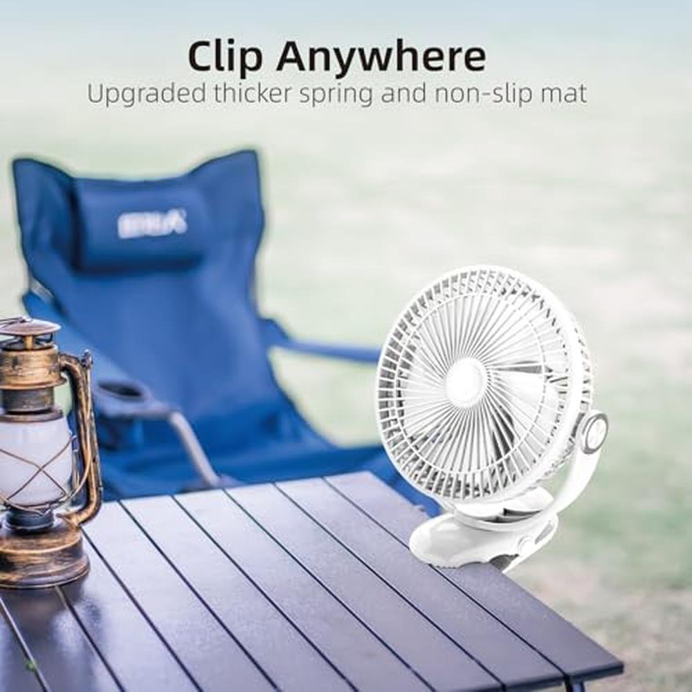 Fan Nuerst: Nuerst 10000mAh 30hrs Rechargeable Clip on Fan – Packaging