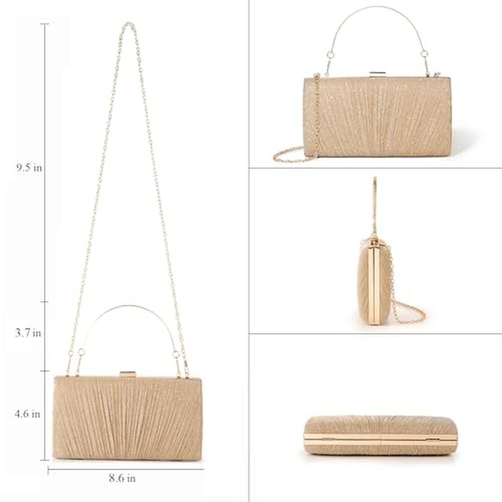 Kseymeir Clutch: Kseymeir Pleated Evening Handbag with Chain – Packaging