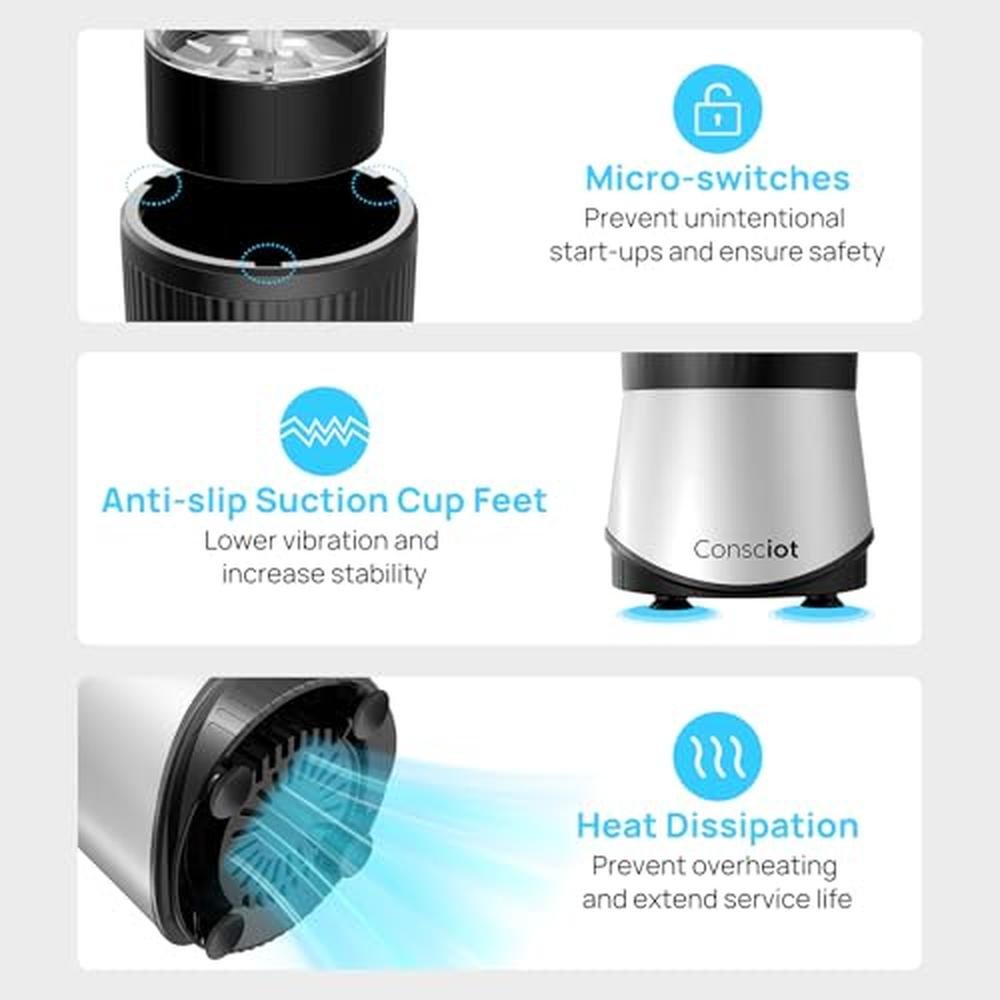 Consciot CB08: 11-Piece Blender Set with Stainless Steel – Packaging