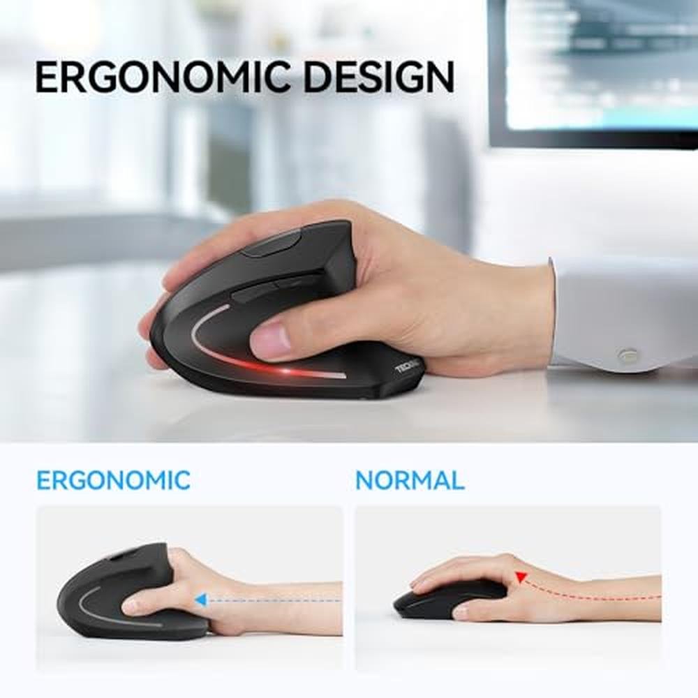 TECKNET Ergonomic Mouse: Wireless Bluetooth Vertical Mouse – Packaging