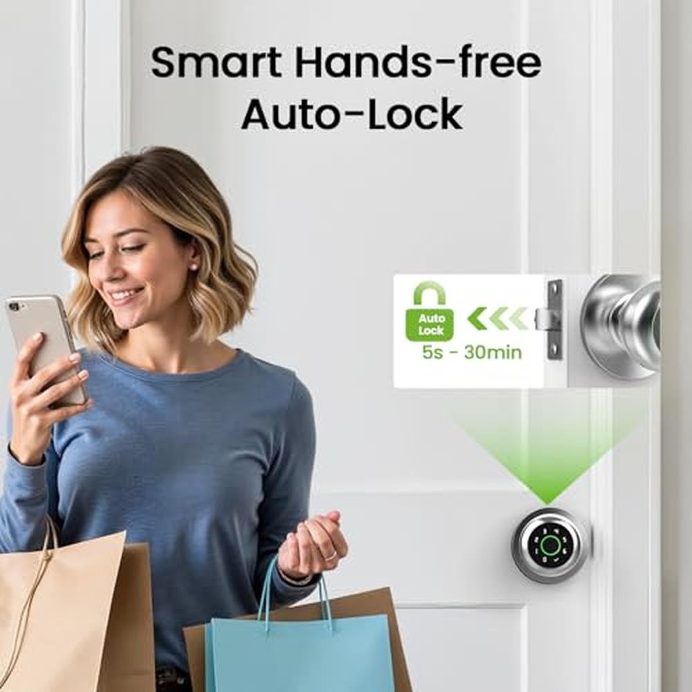 Smart Door Lock: GHome 4-in-1 Fingerprint Door Knob with – Packaging