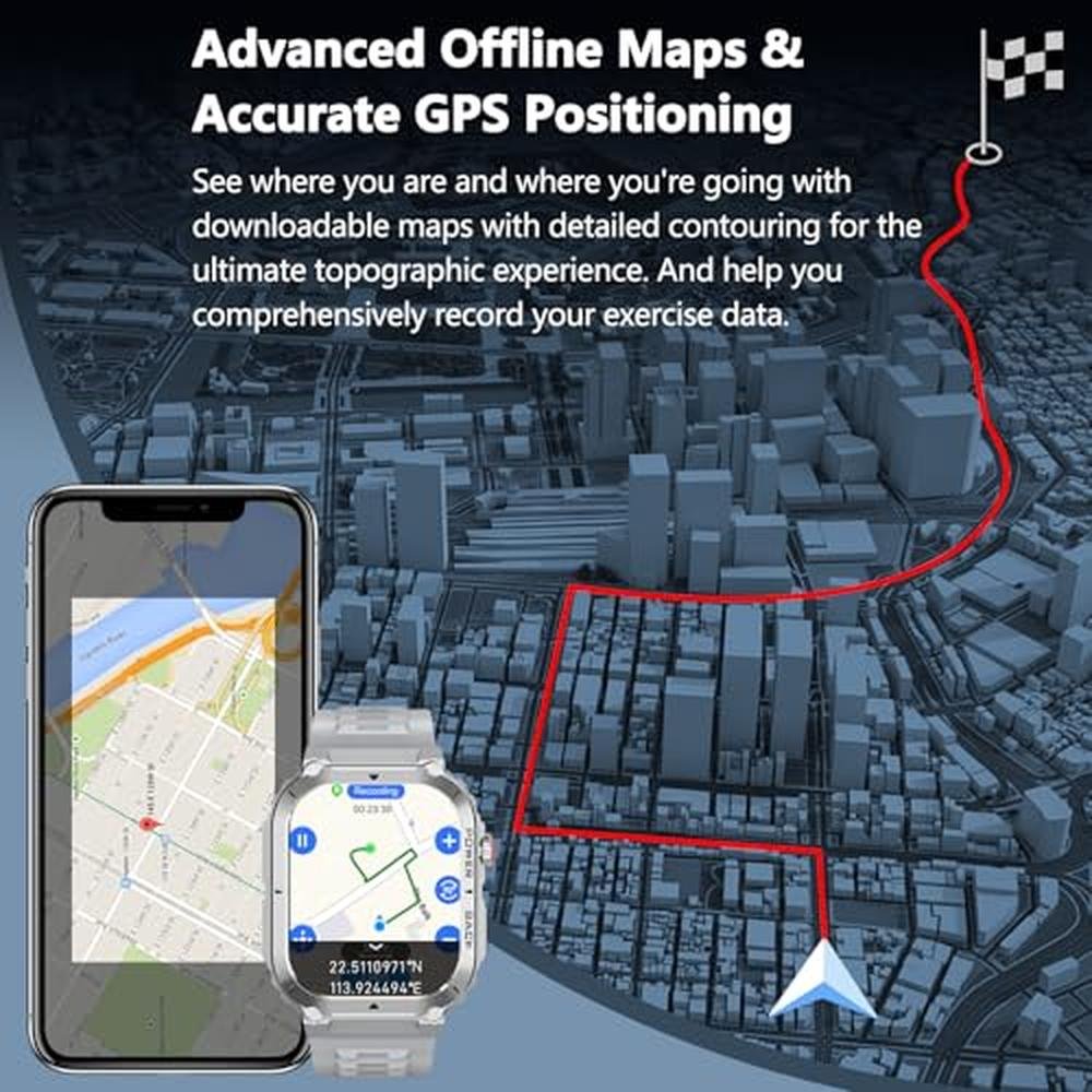 GPS Map: Military Smart Watch with GPS and Map – Packaging