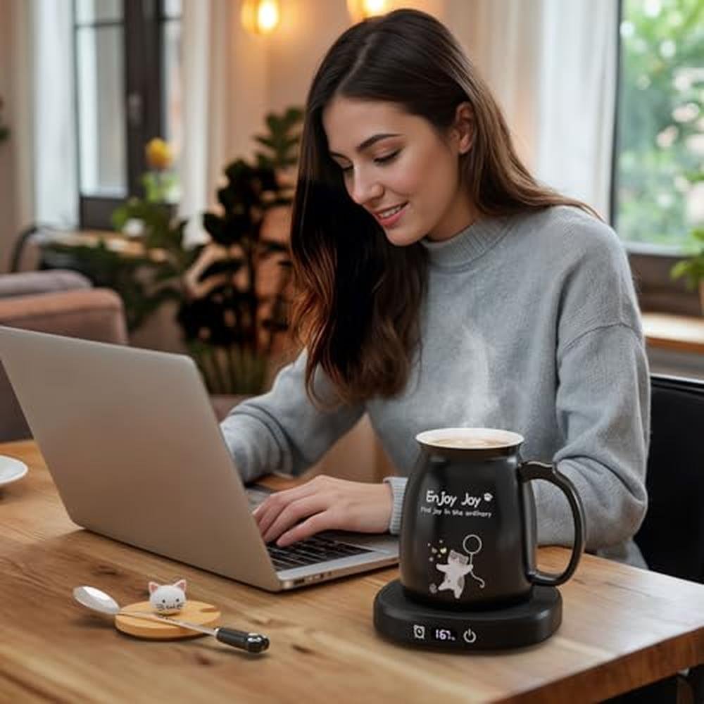 Warmer Coffee: Bsigo Coffee Mug Warmer with Cute Cat Mug Set – Packaging