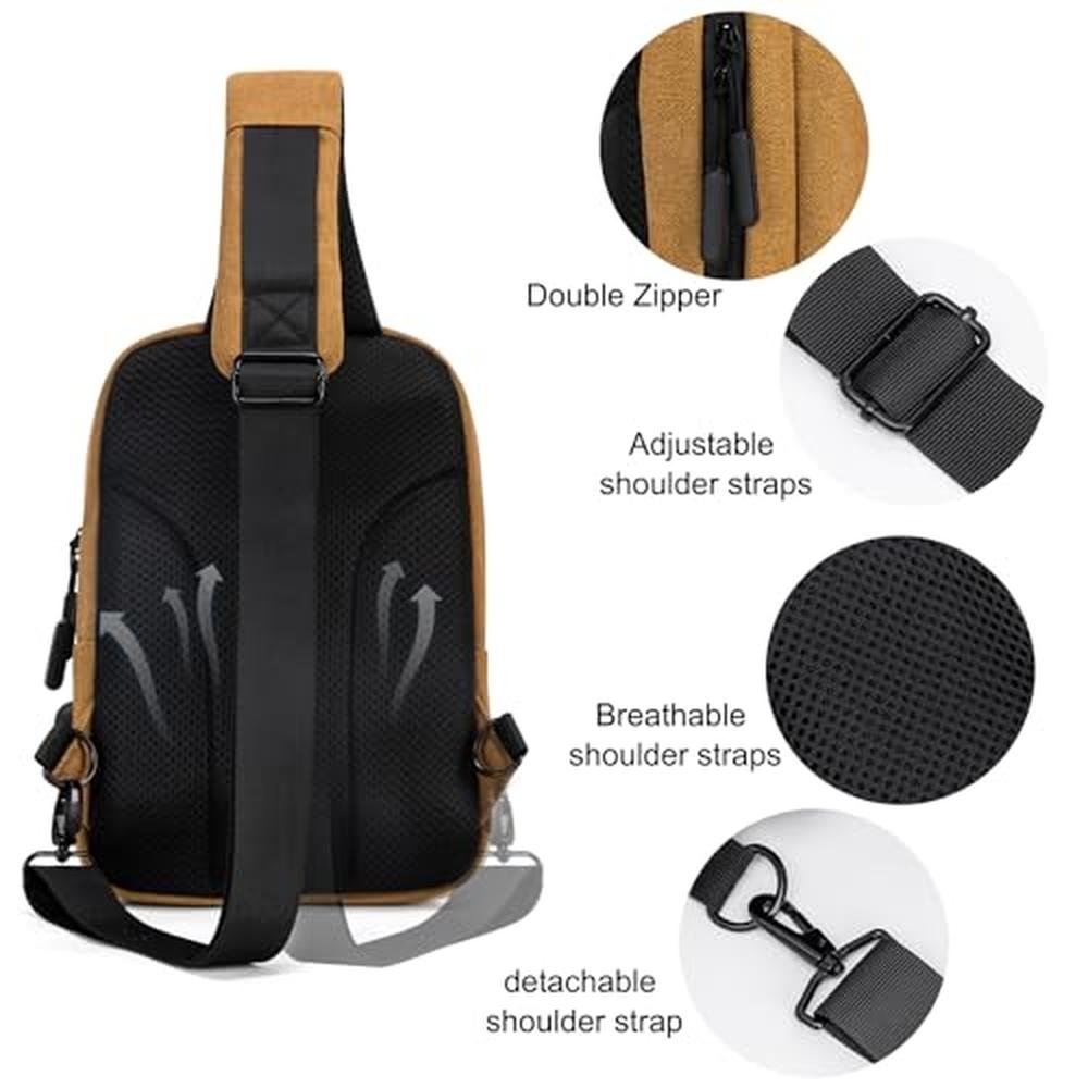 Crossbody Bag Sling: Adjustable Shoulder Sling Bag with USB – Packaging
