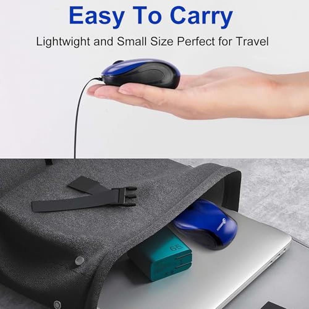 Premium Grade Wired Mouse: Type-C Retractable Travel – Packaging