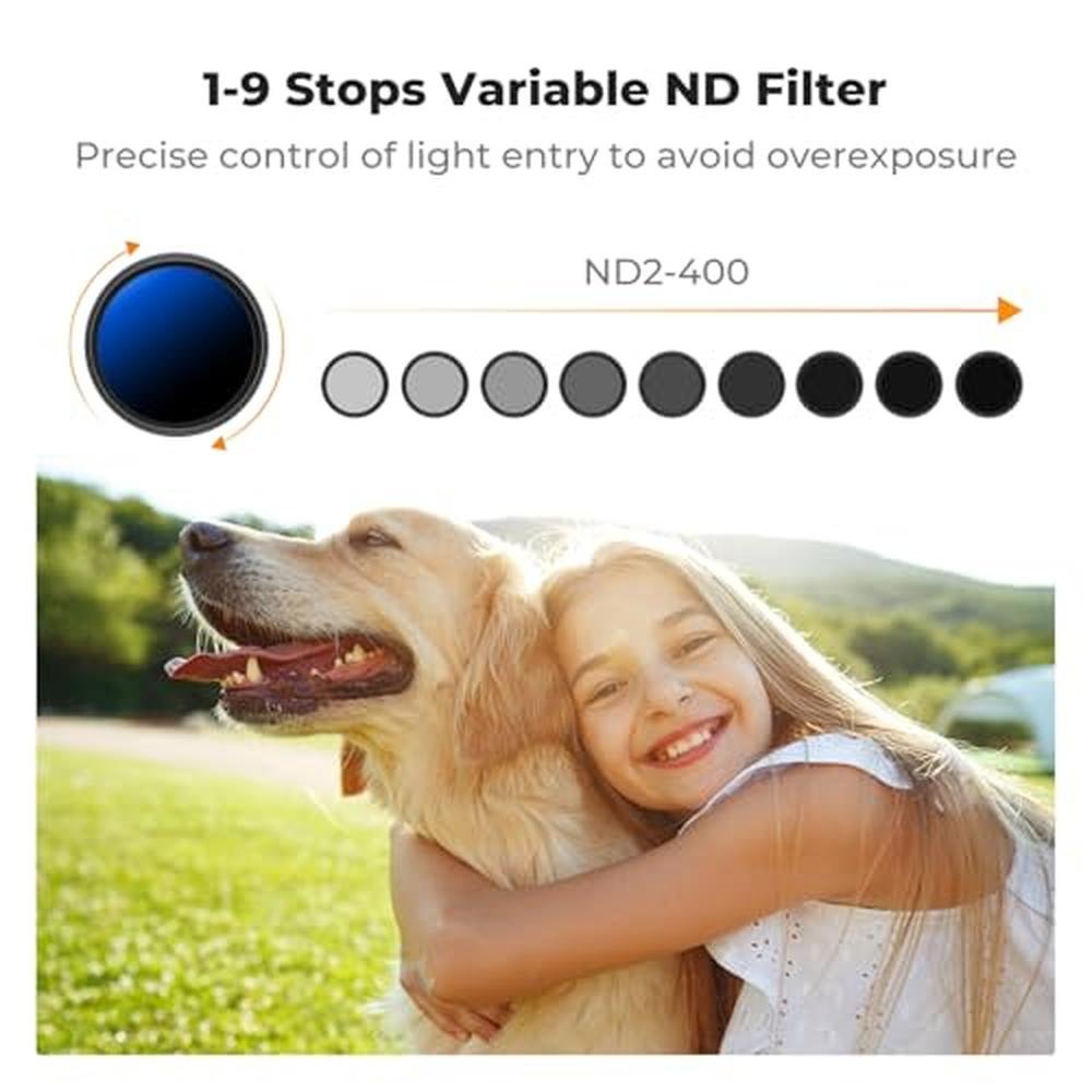 K&F Concept 72mm Variable ND2-400 Filter – Packaging