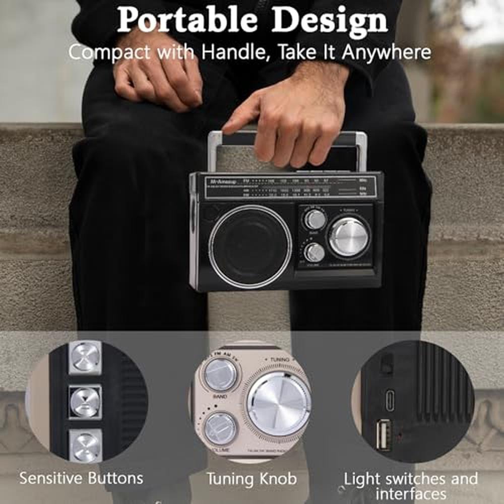 Portable Amazup: M-Amazup Radios Portable AM FM Retro – Packaging