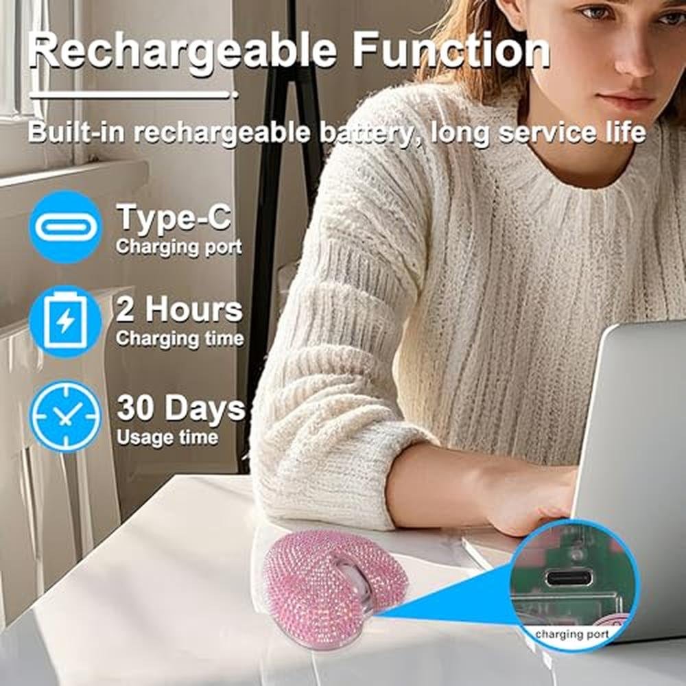 Wireless Mouse Bluetooth 1000DPI Cute Bling Crystal – Packaging
