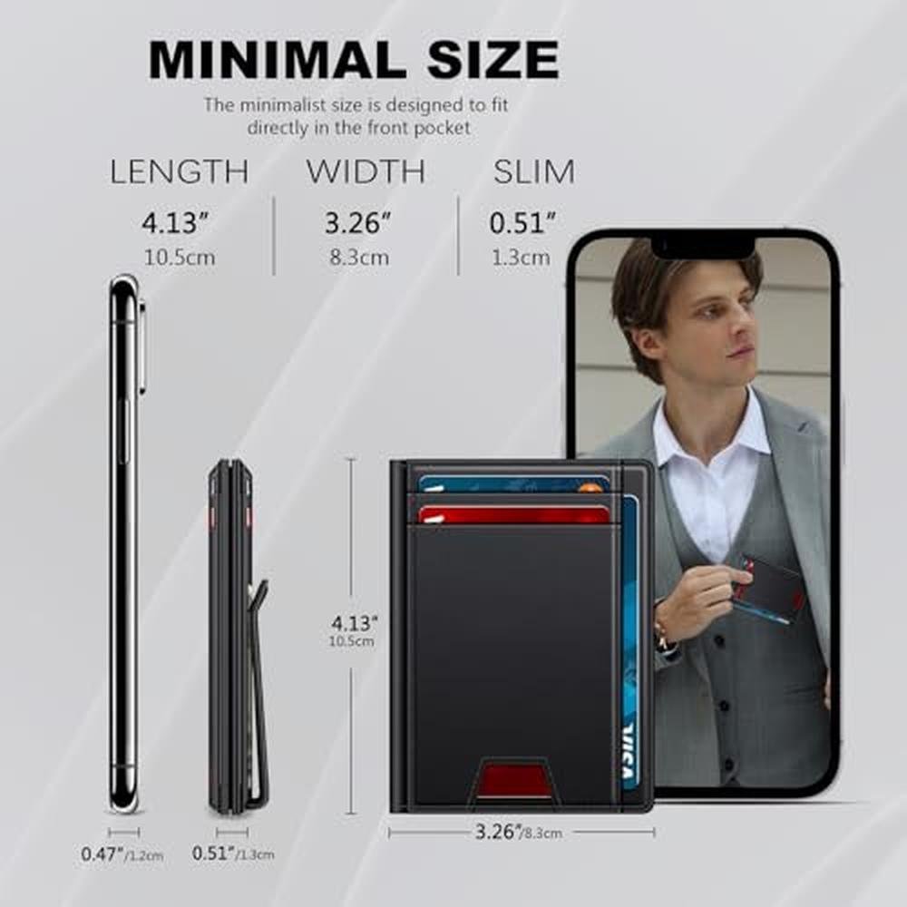 Wallet for Men 14-16 Cards: Minimalist Men Leather Wallet – Packaging