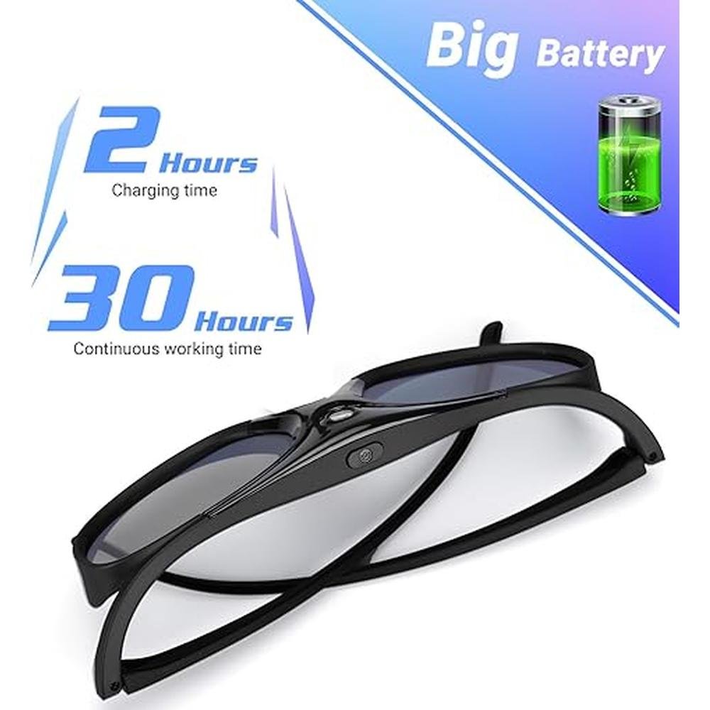 DLP Link 3D Glasses: ELEPHAS 144Hz Rechargeable Active – Packaging