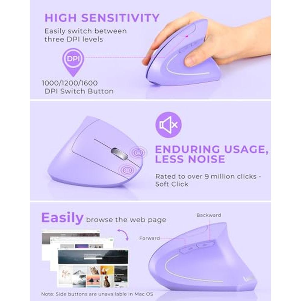 Ergonomic Comfort: Lekvey Vertical Wireless Mouse – Packaging