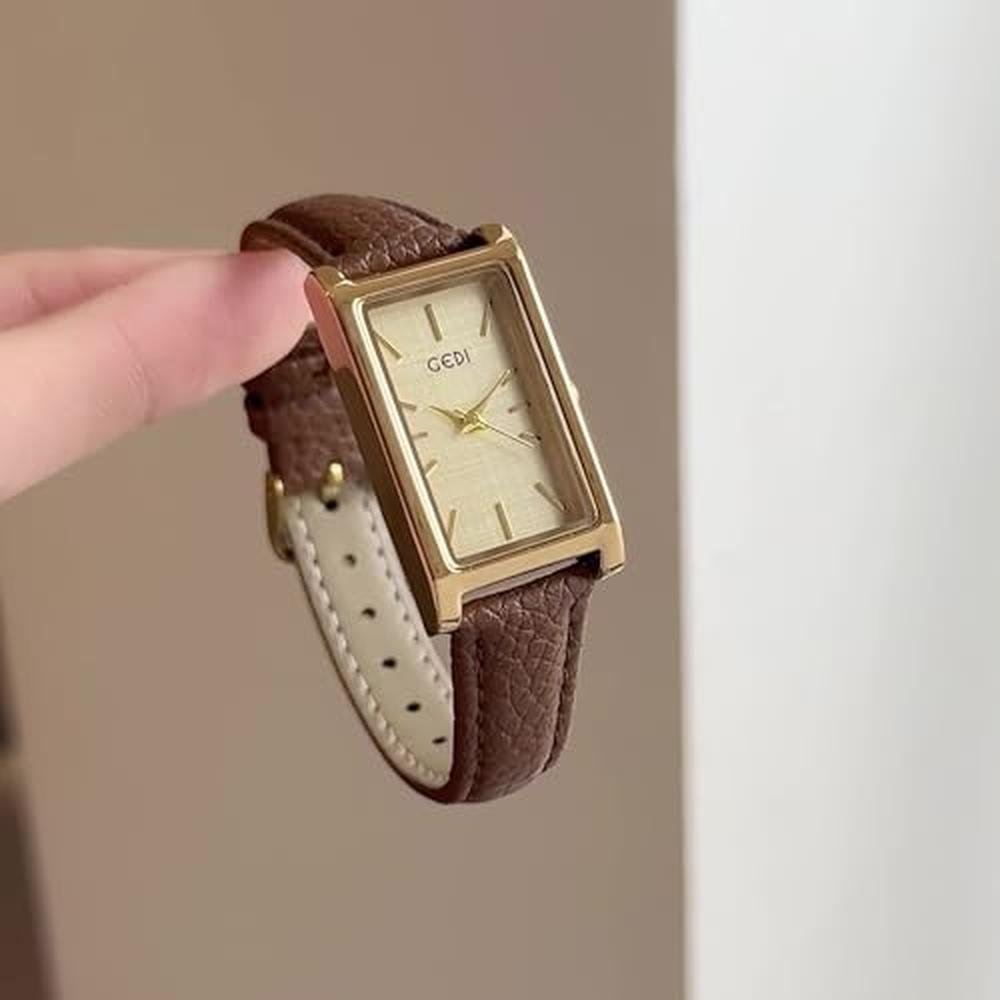 Vintage Women's Rectangle Wristwatch – In Use