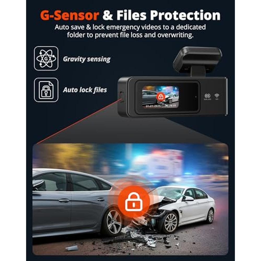 Dash Front Camera: Wireless Dash Cam Front and Rear 2K WiFi – Packaging