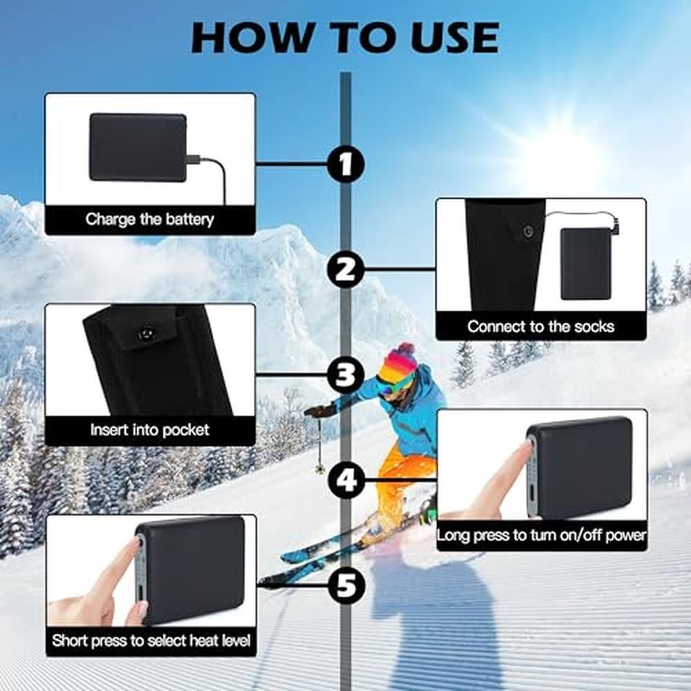 Premium Heated Socks for Men and Women – Packaging