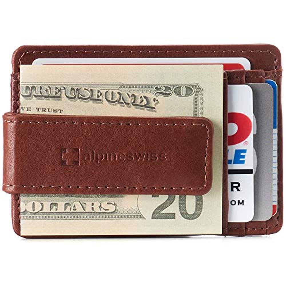 Alpine Swiss Harper Mens RFID Slim Money Clip Front Pocket – Packaging