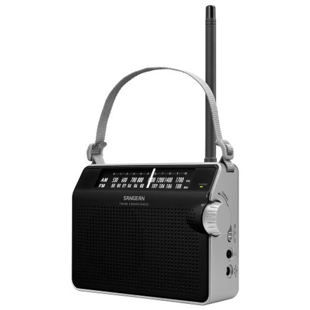Compact Analog: AM/FM Portable Radio Black – Front View