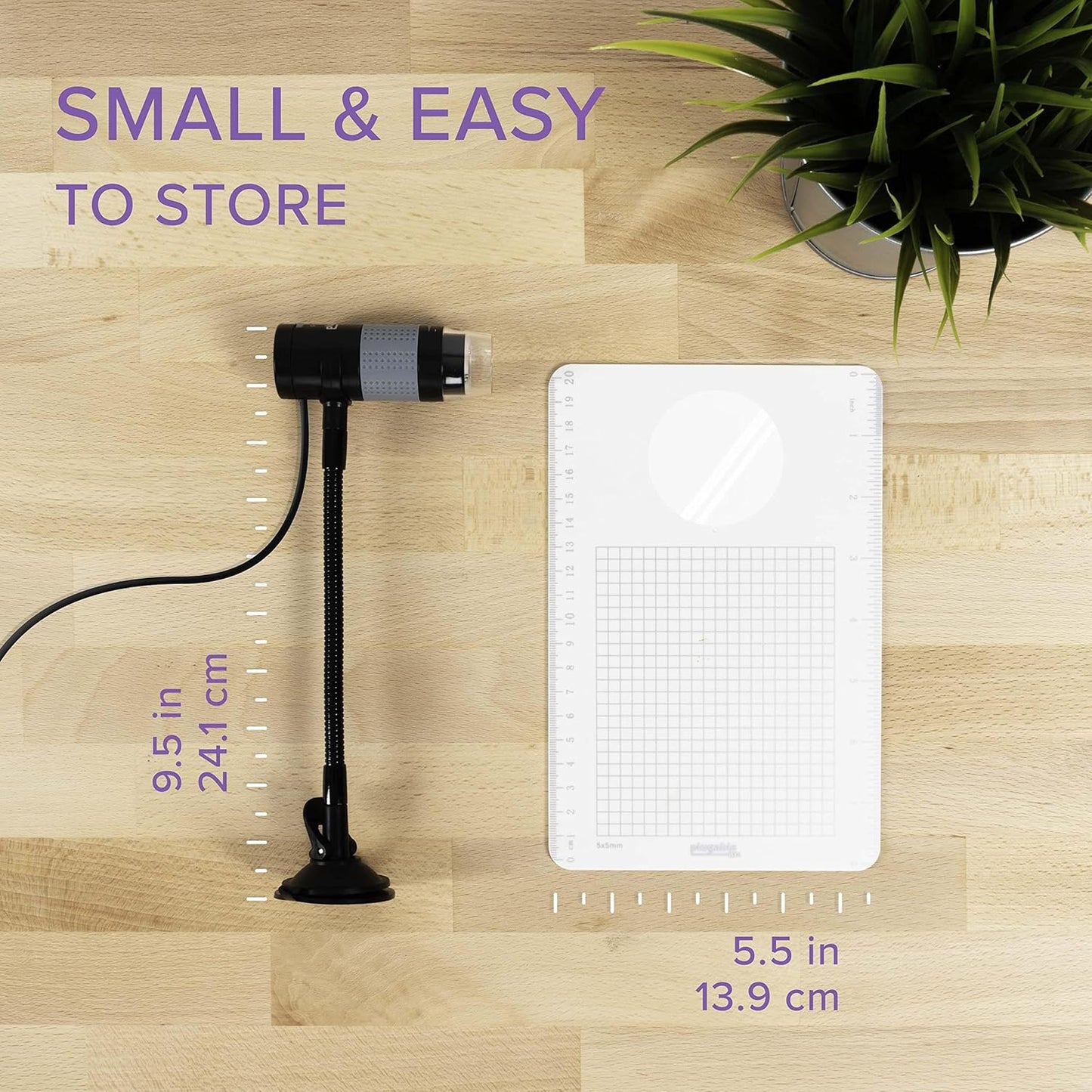 Plugable USB Digital Microscope 250x – Size Reference