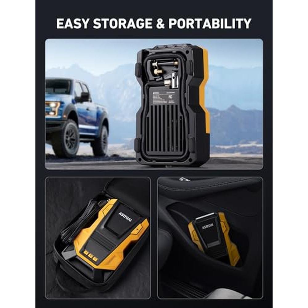 Car Air Compressor: AstroAI AC/DC Tire Inflator Portable – Packaging
