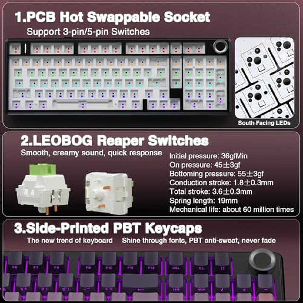 Keyboard AULA: AULA F99 Pro Wireless Mechanical Keyboard – Packaging