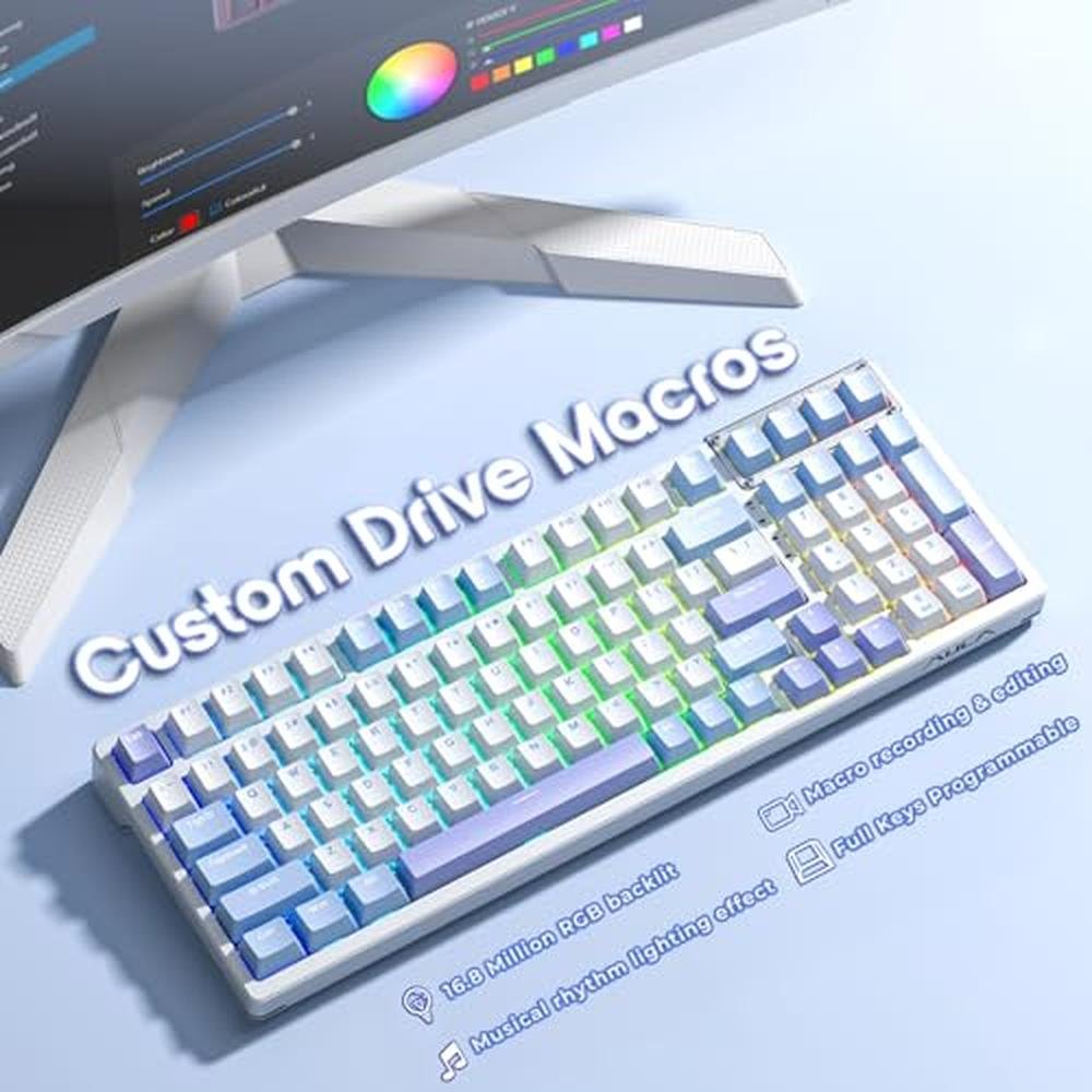 Mechanical Keyboard: AULA 99-Key Tri-Mode Wireless Gaming – Packaging