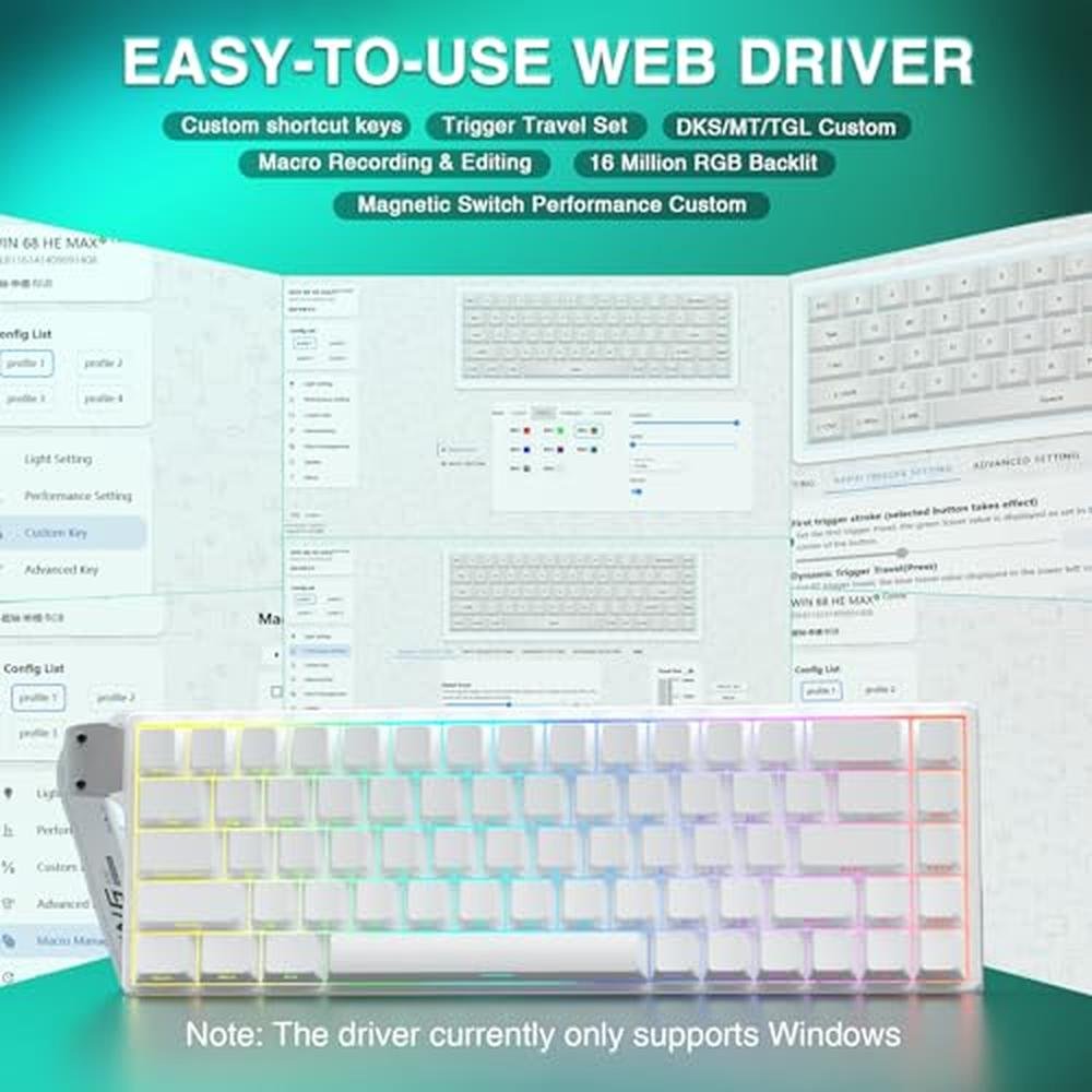 Keyboard AULA: AULA WIN68 HE Mechanical Gaming Keyboard 60% – Packaging