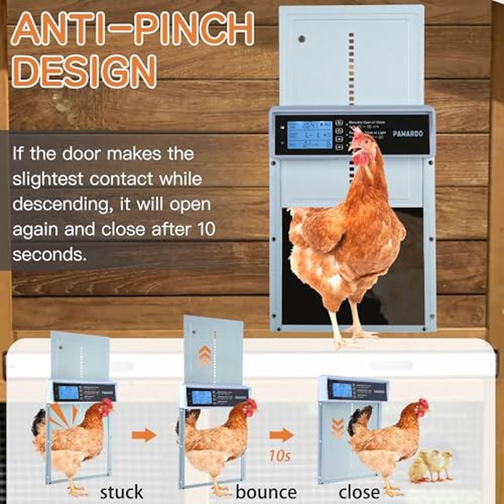 Automatic Chicken Door: PAWARDO LCD Display 5 Modes Timer – Packaging