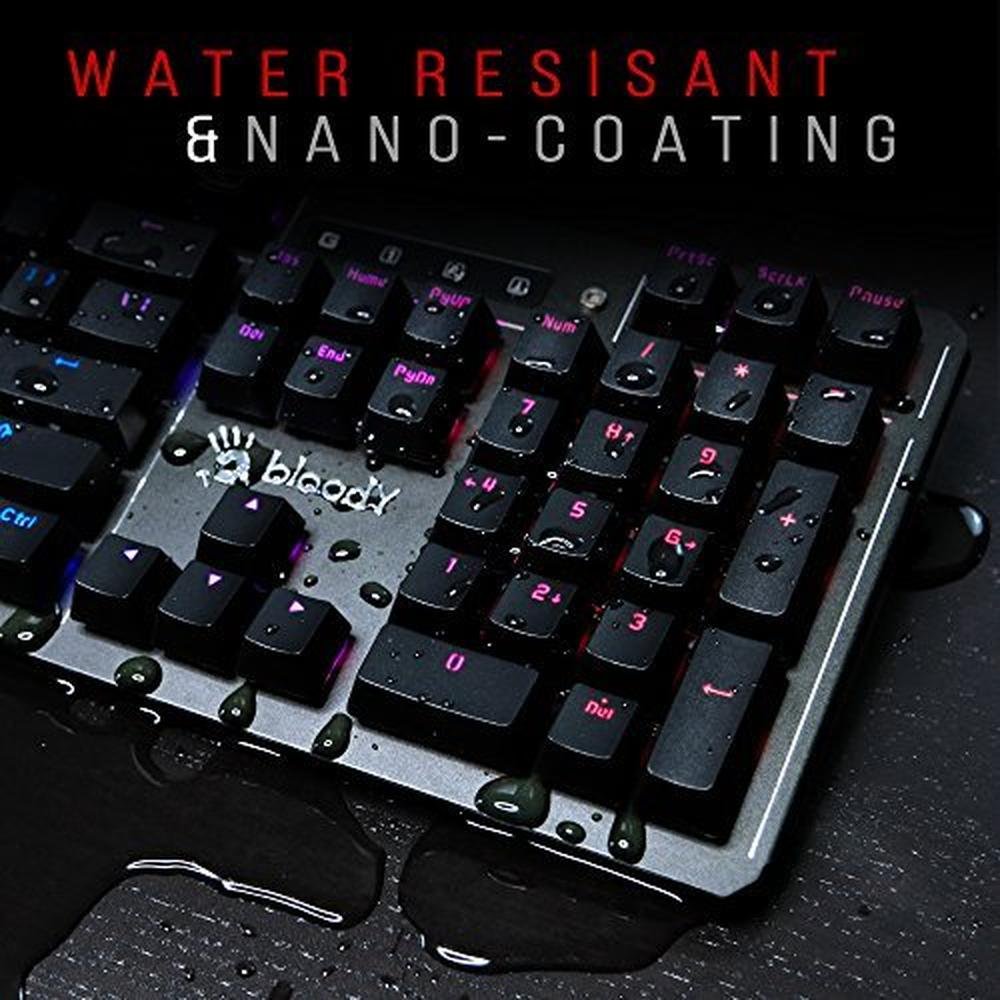 Gaming Keyboard: Bloody Gaming B975 Light Strike Optical – Close-up Detail