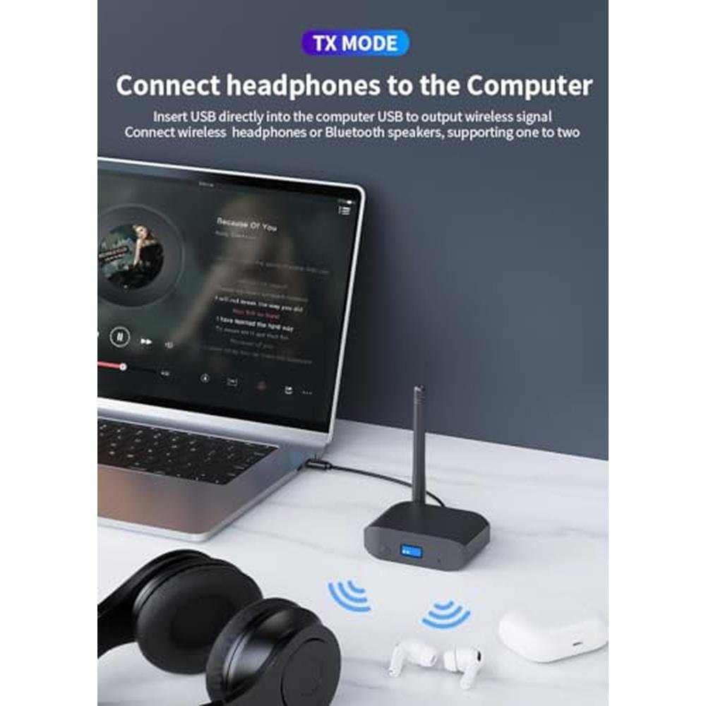 Bluetooth 5.3 Receiver: HAOQUOOUU Upgraded Adapter for Home – Packaging
