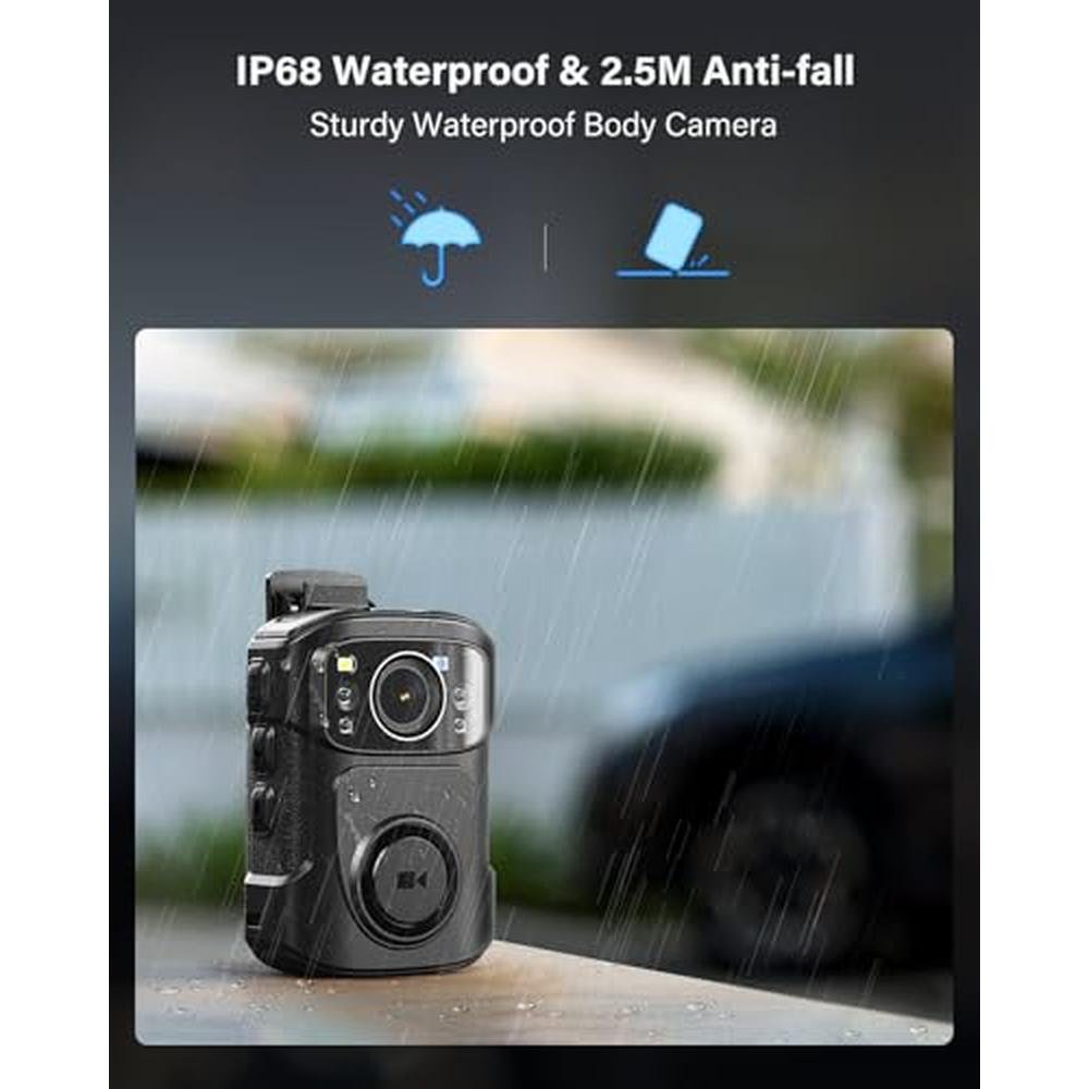Body Video Camera: BOBLOV B4K5 4K IP68 Waterproof GPS – Packaging